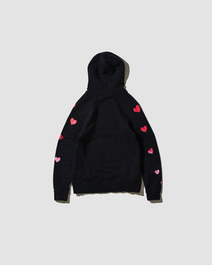 MEZZO PIANO PINK LACE PULLOVER HOODIE - S/M